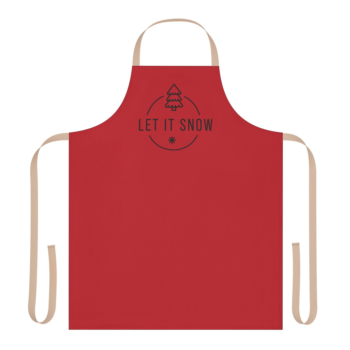 "Let it Snow" Apron, Dark Red