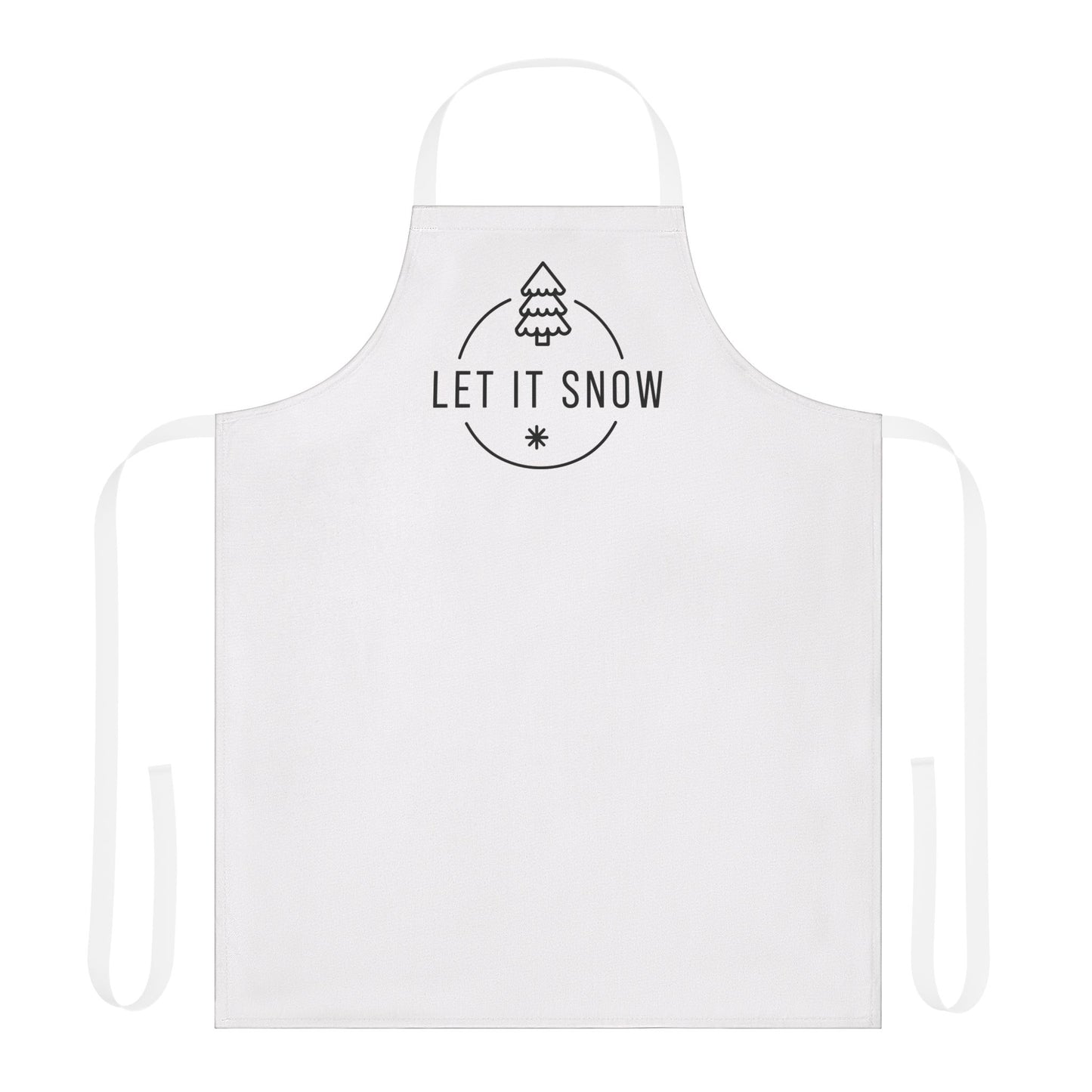 "Let it Snow" Apron, White