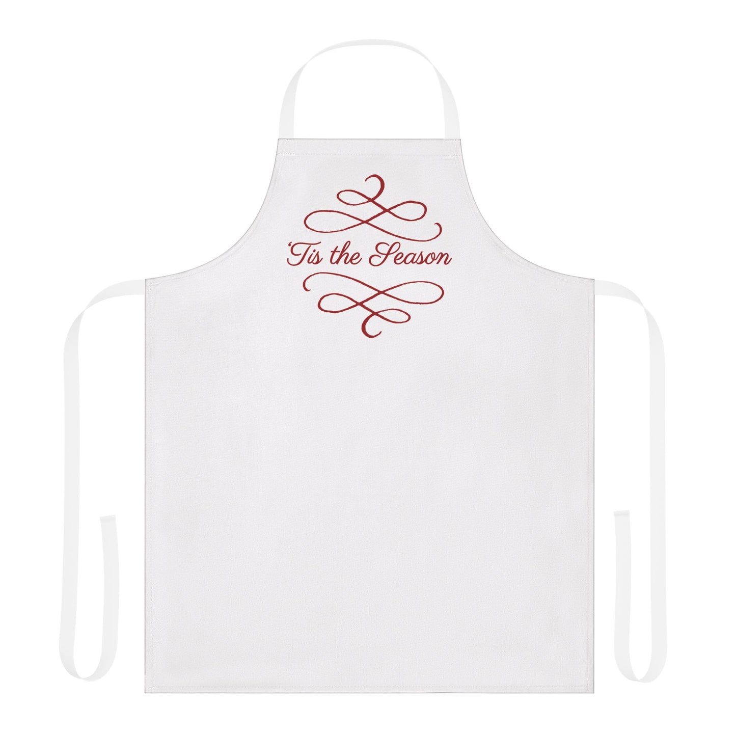 "'Tis the Season" Apron, White