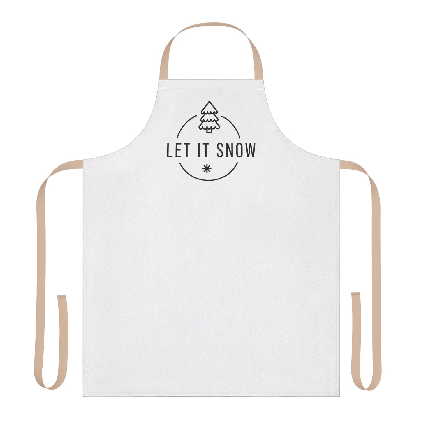 "Let it Snow" Apron, White