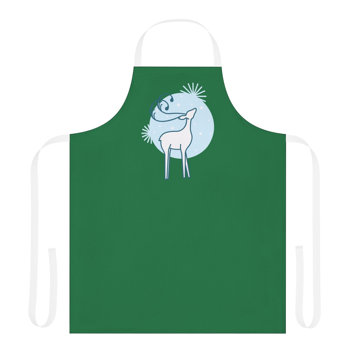 Reindeer Apron, Dark Green