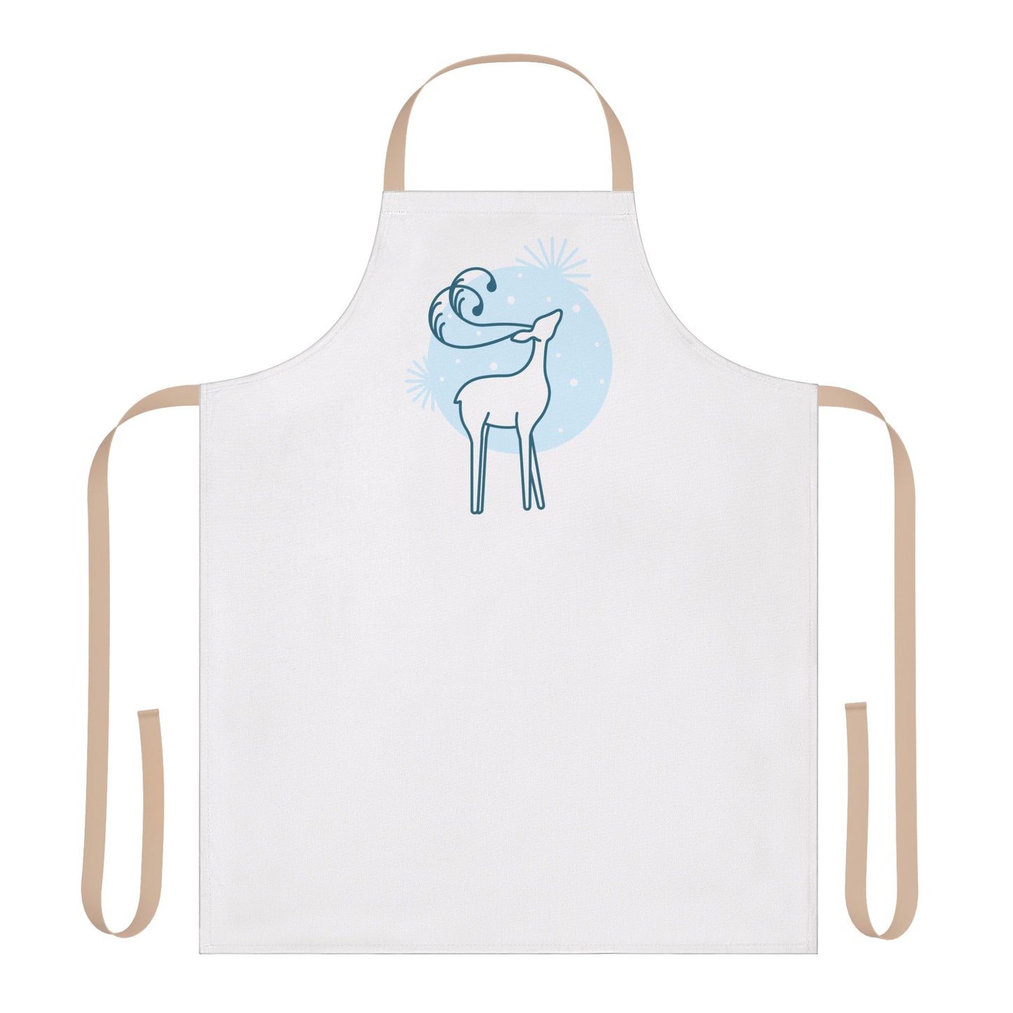 Reindeer Apron, White