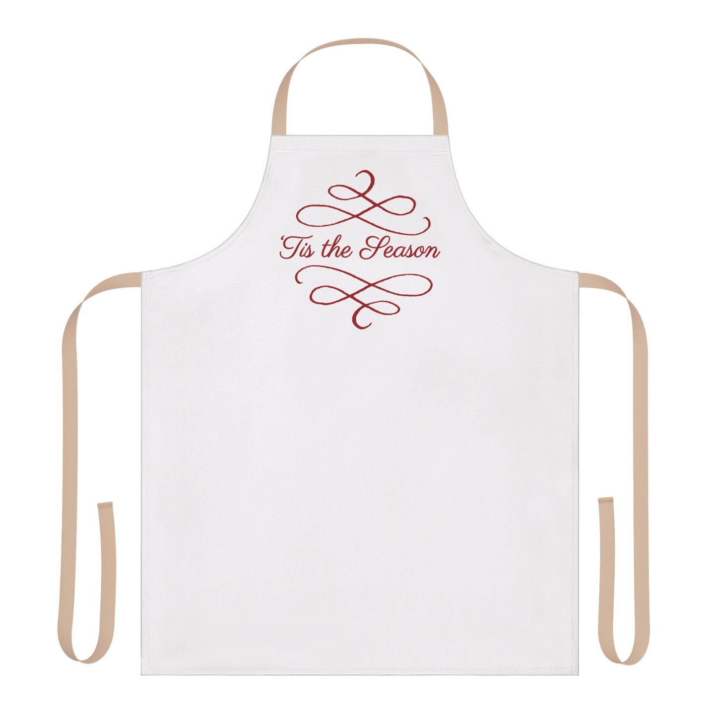 "'Tis the Season" Apron, White