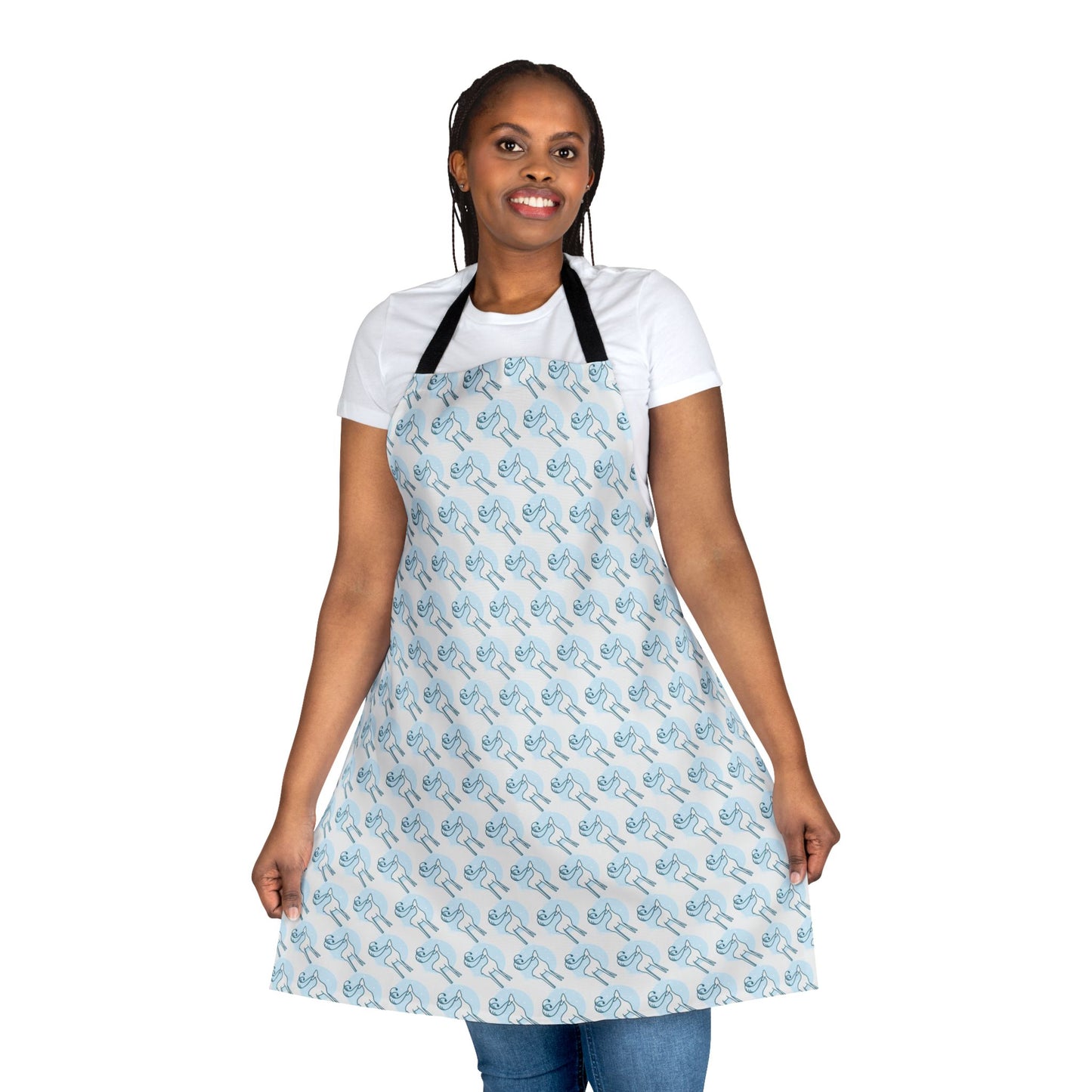 Reindeer Pattern Apron, White