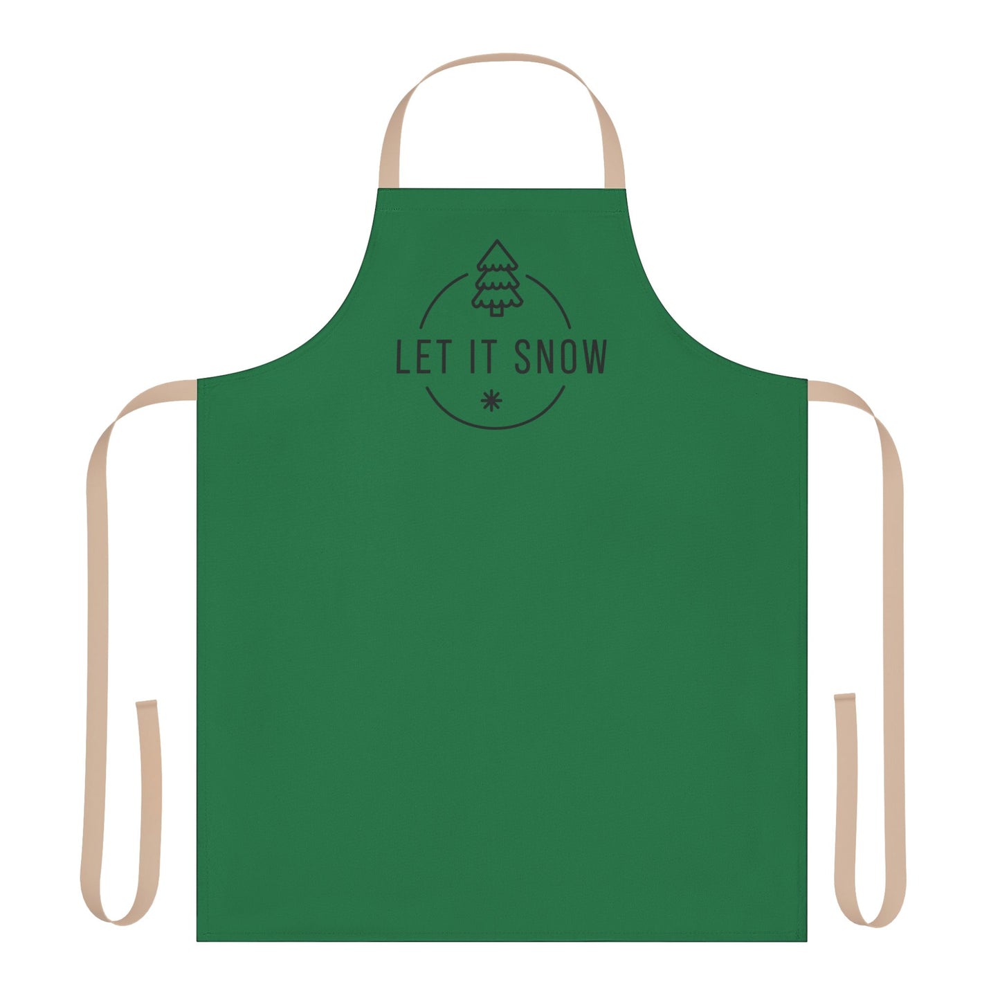 "Let it Snow" Apron, Dark Green