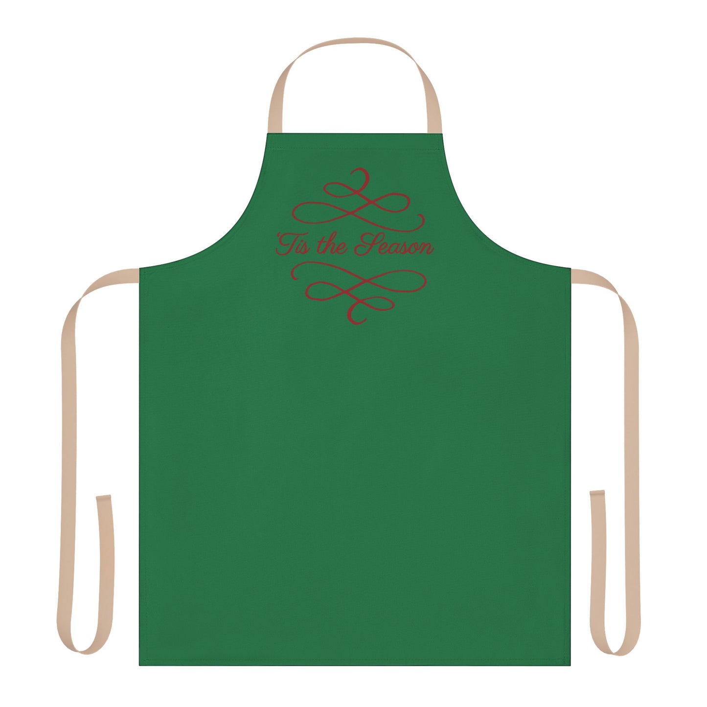 "'Tis the Season" Apron, Dark Green