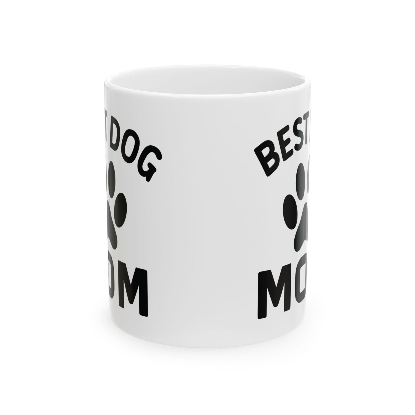 "Best Dog Mom" Ceramic Mug, (11oz)