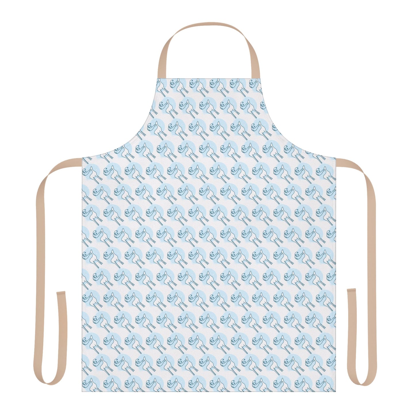 Reindeer Pattern Apron, White