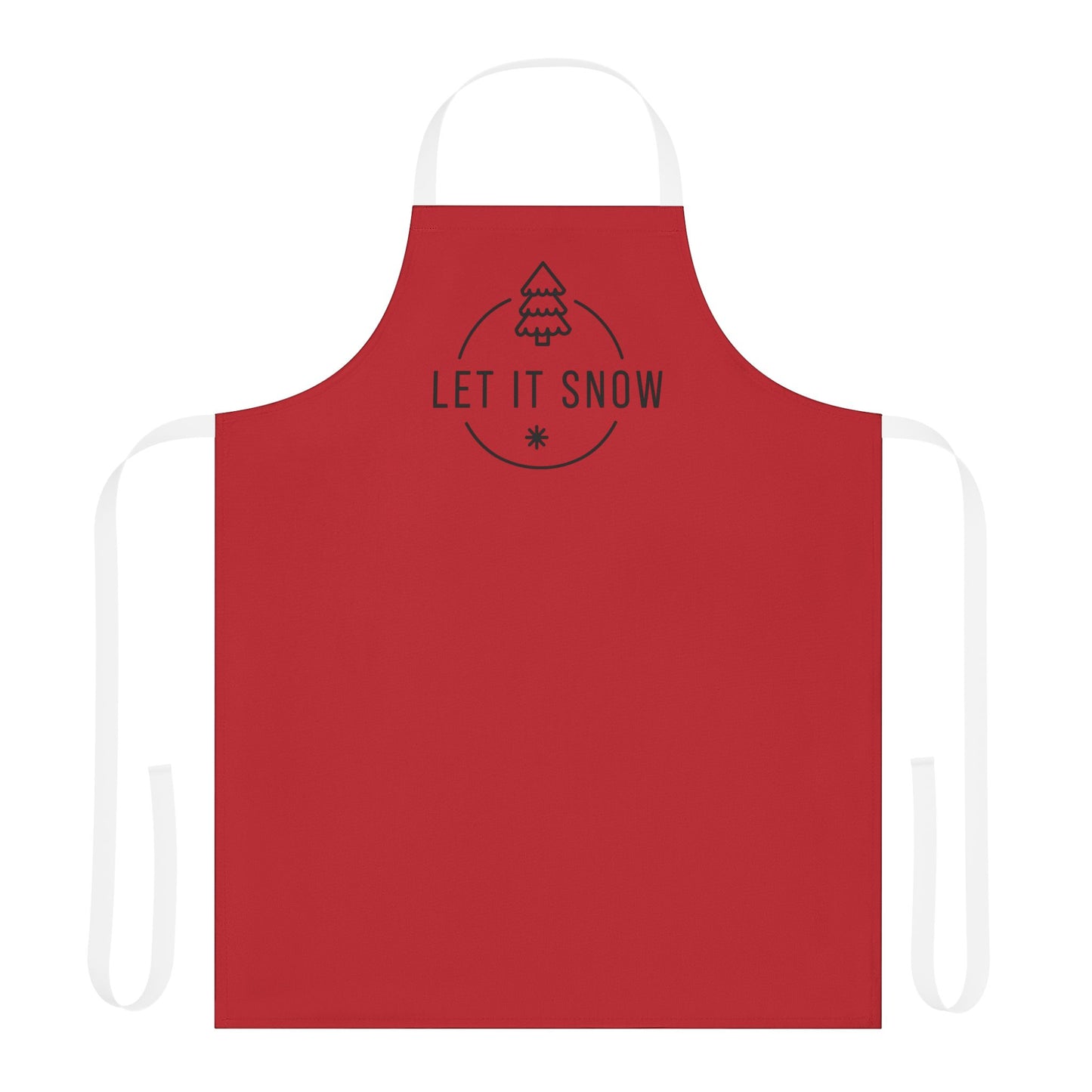 "Let it Snow" Apron, Dark Red