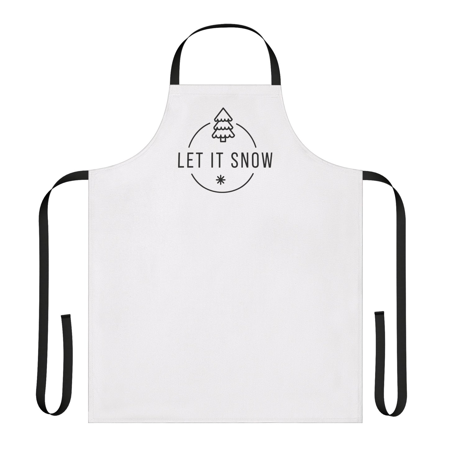 "Let it Snow" Apron, White