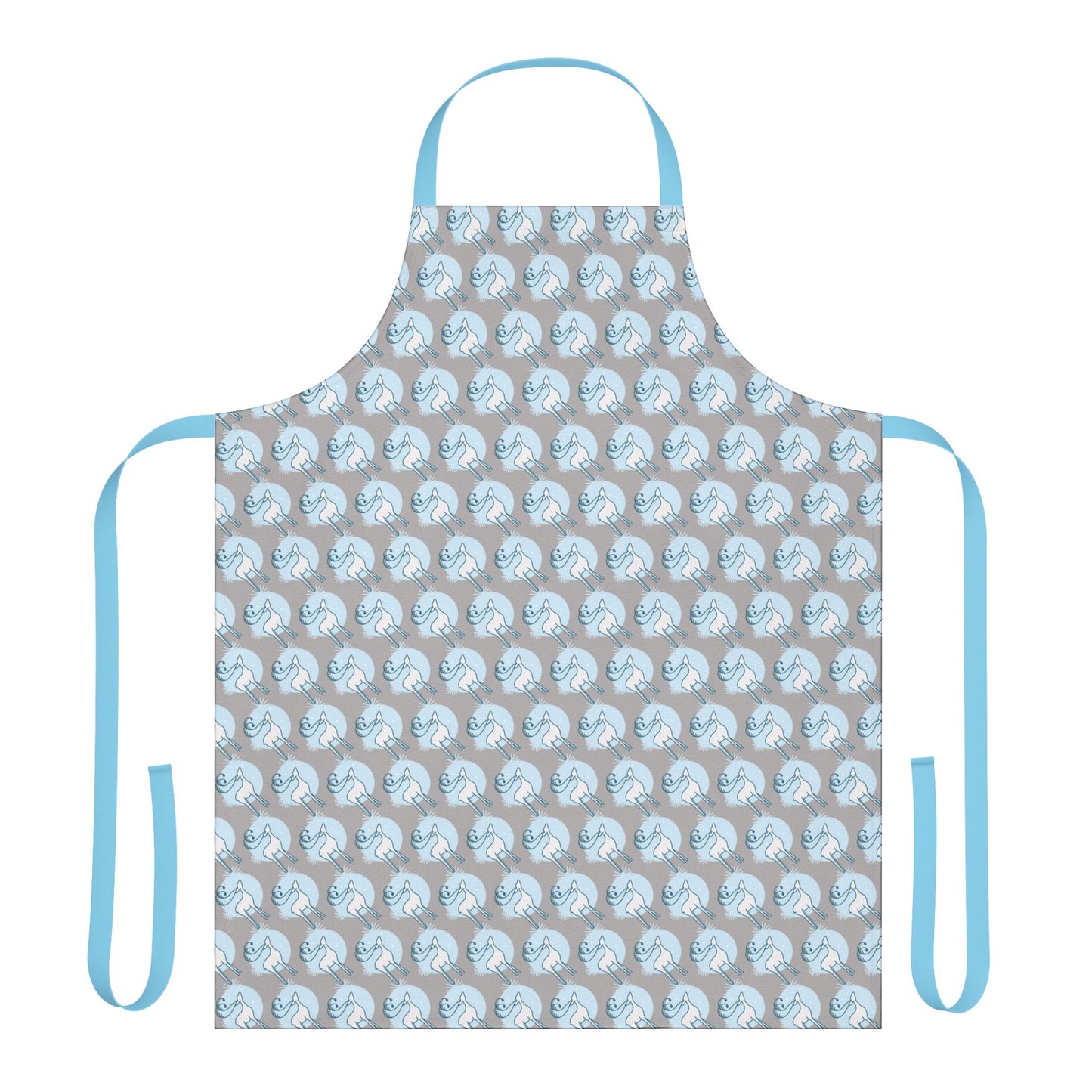 Reindeer Pattern Apron, Light Grey