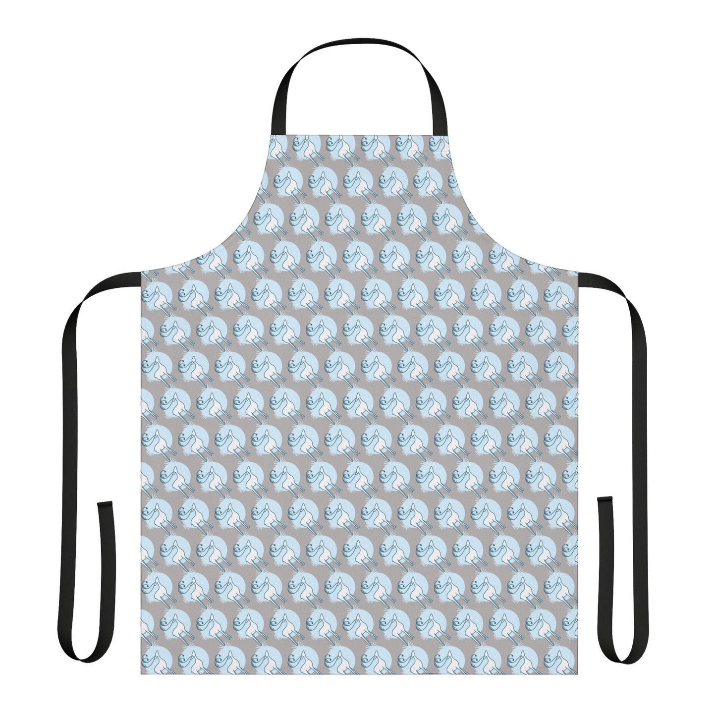 Reindeer Pattern Apron, Light Grey