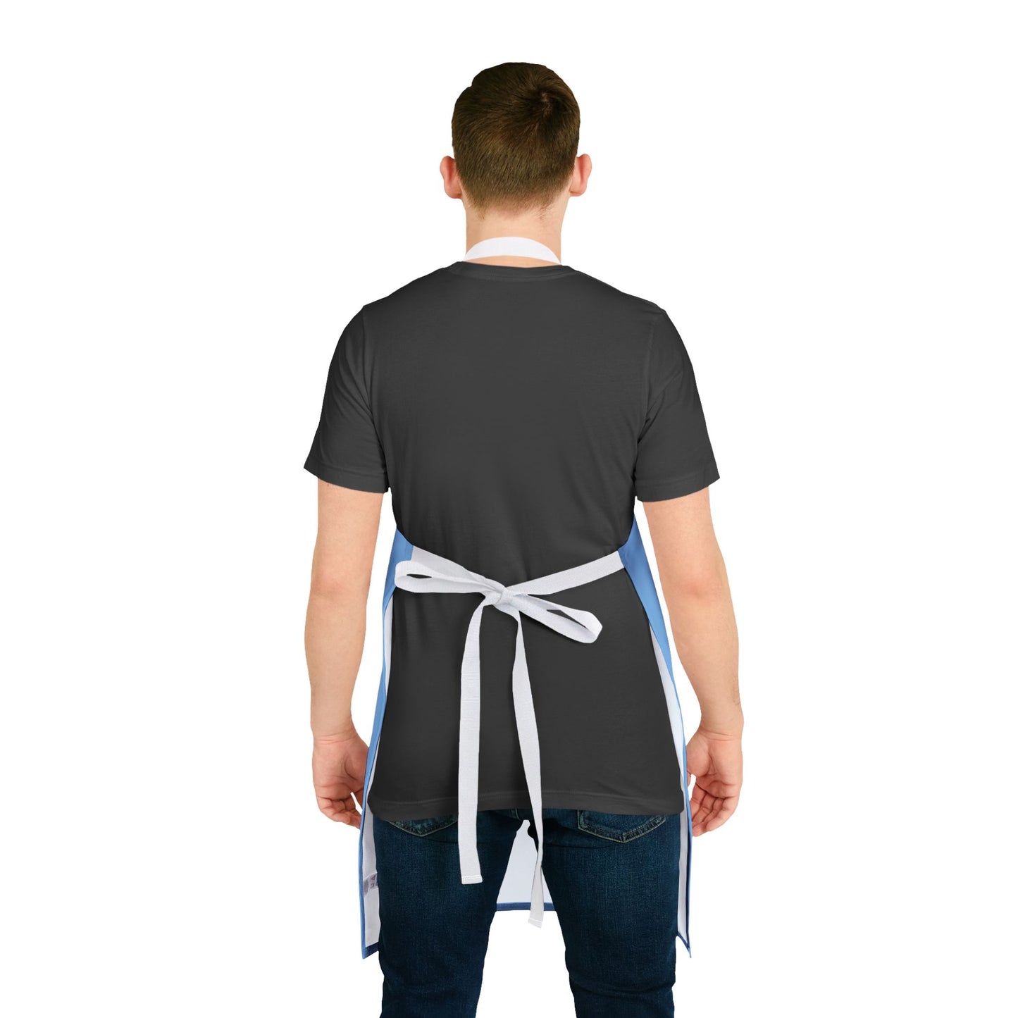 Reindeer Apron, Light Blue