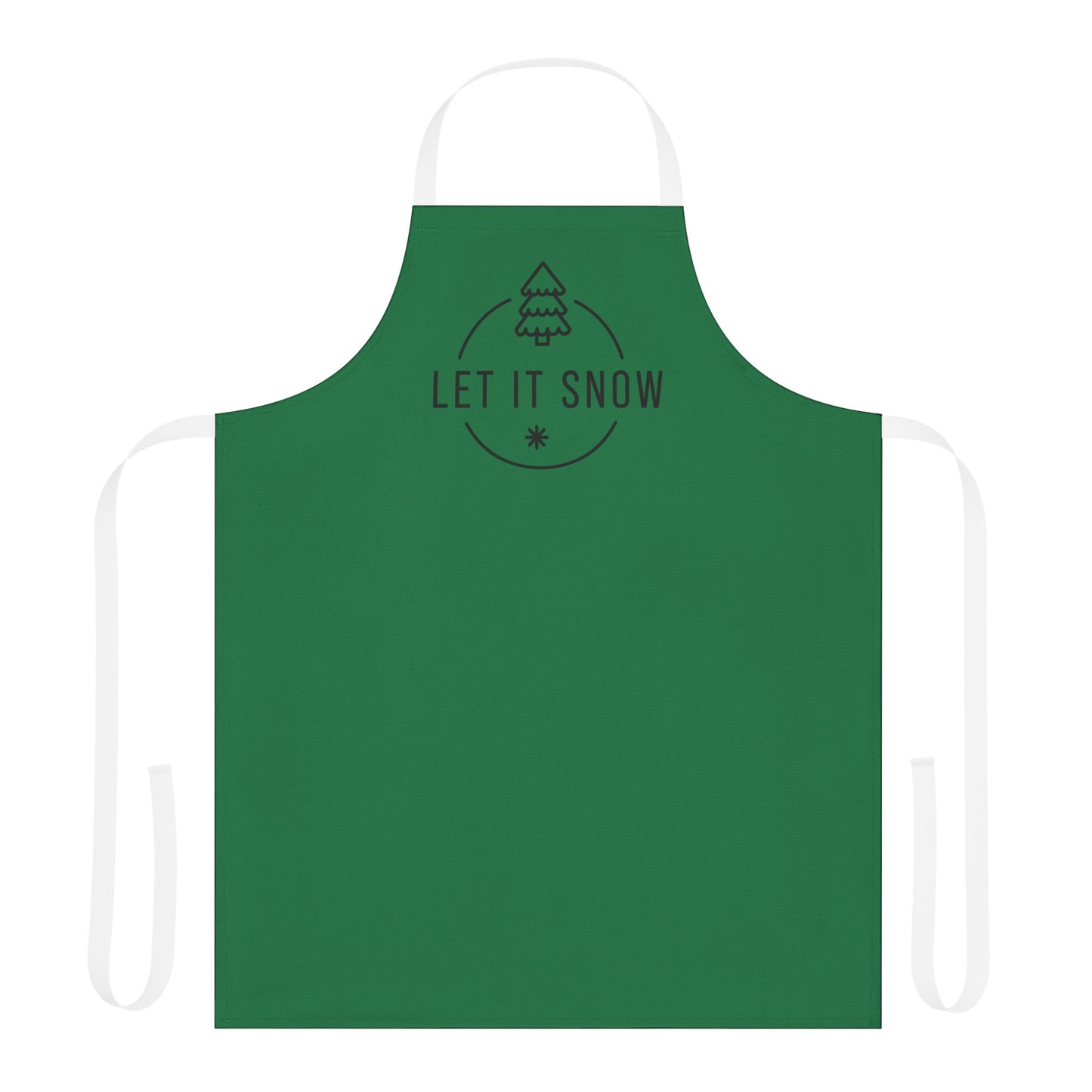 "Let it Snow" Apron, Dark Green