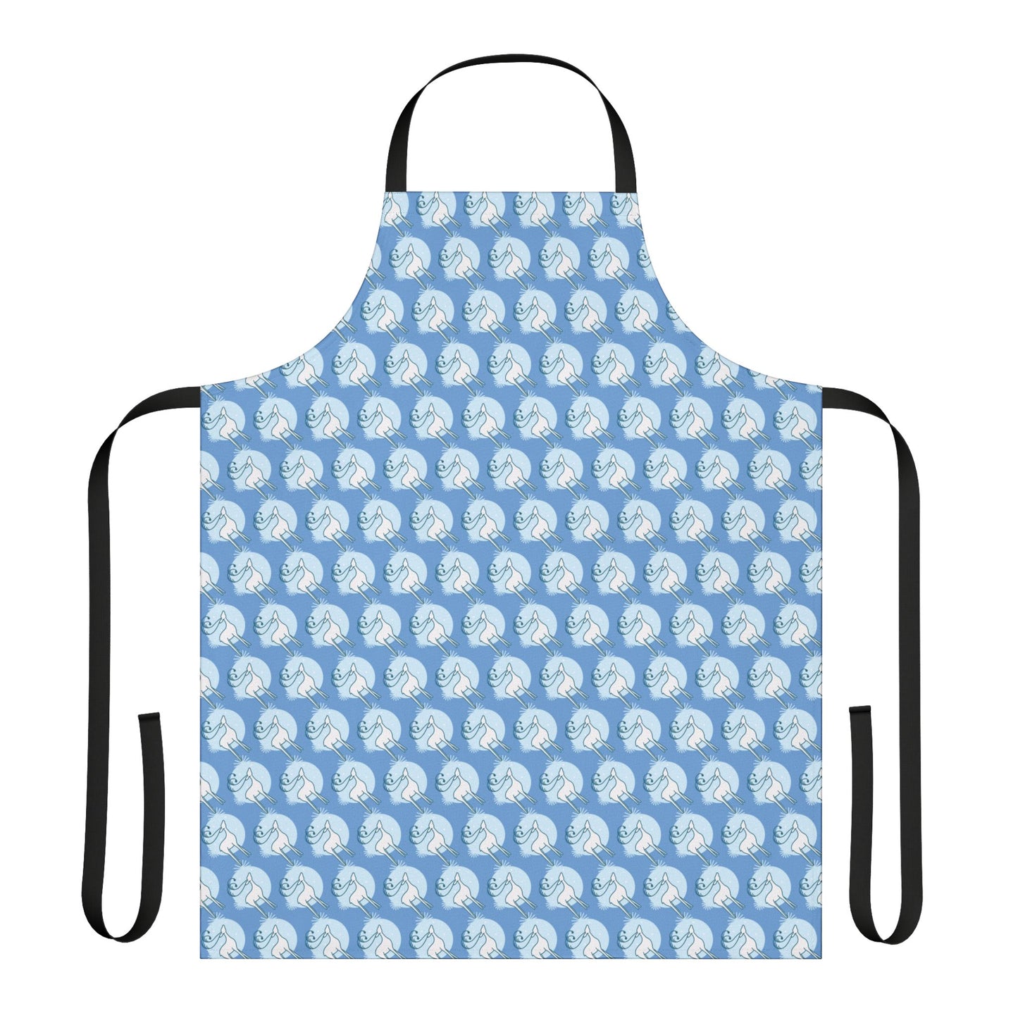 Reindeer Pattern Apron, Light Blue