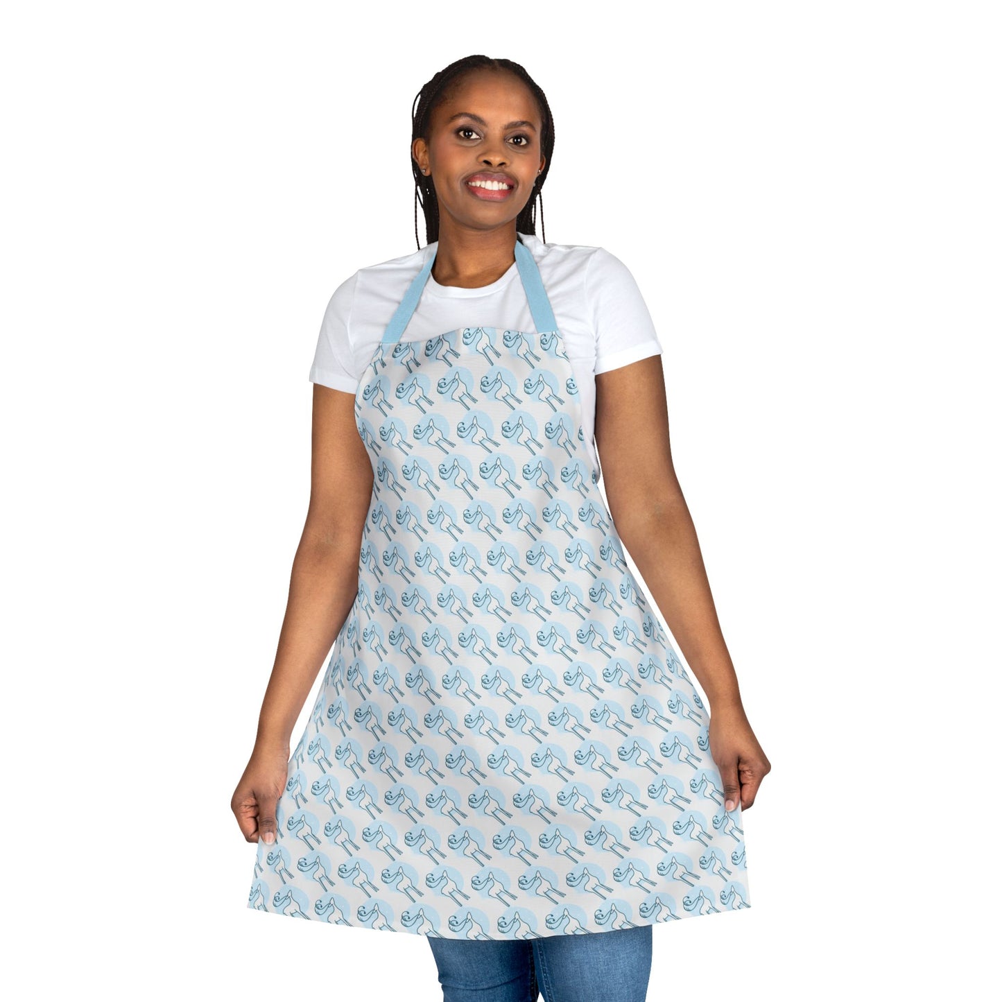 Reindeer Pattern Apron, White