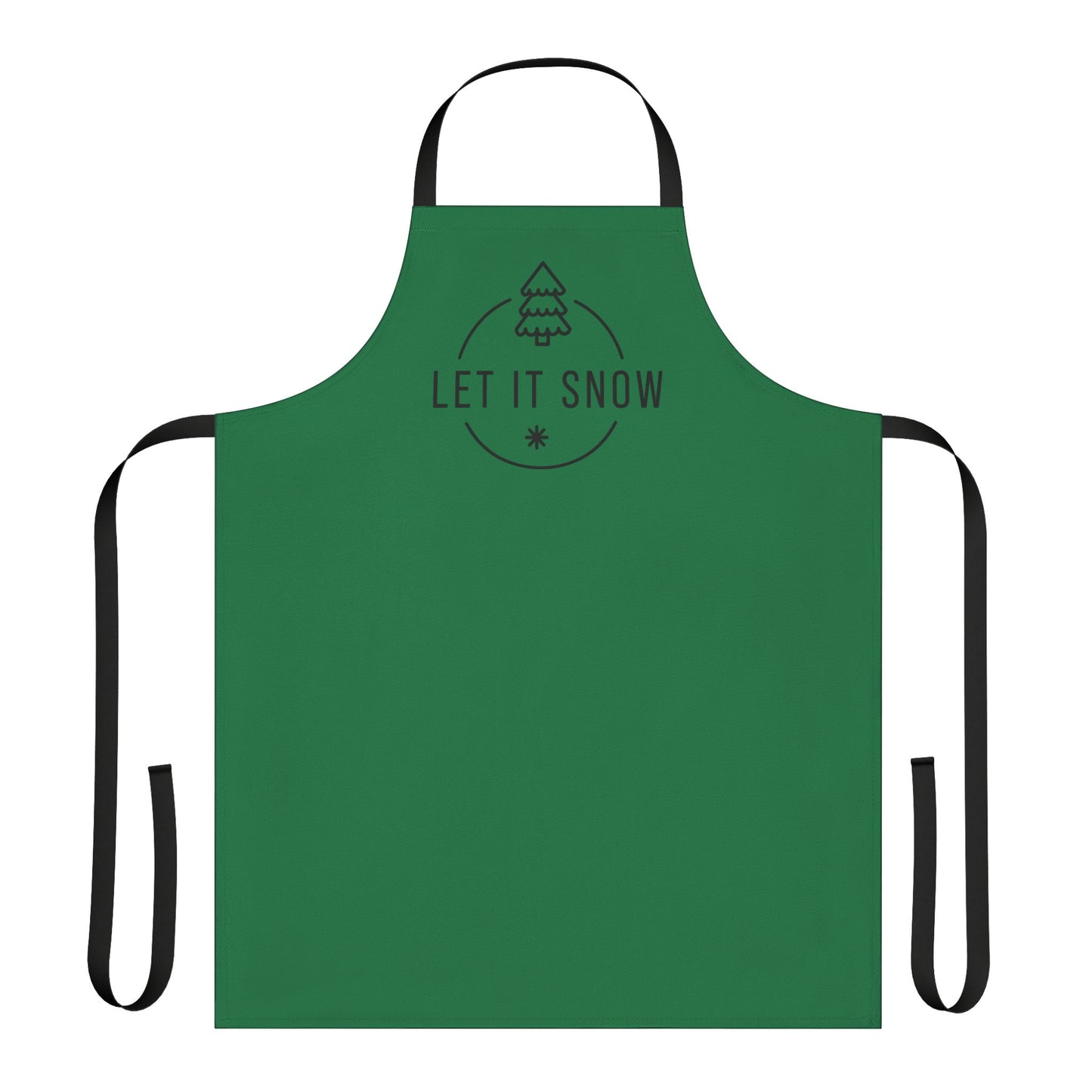 "Let it Snow" Apron, Dark Green