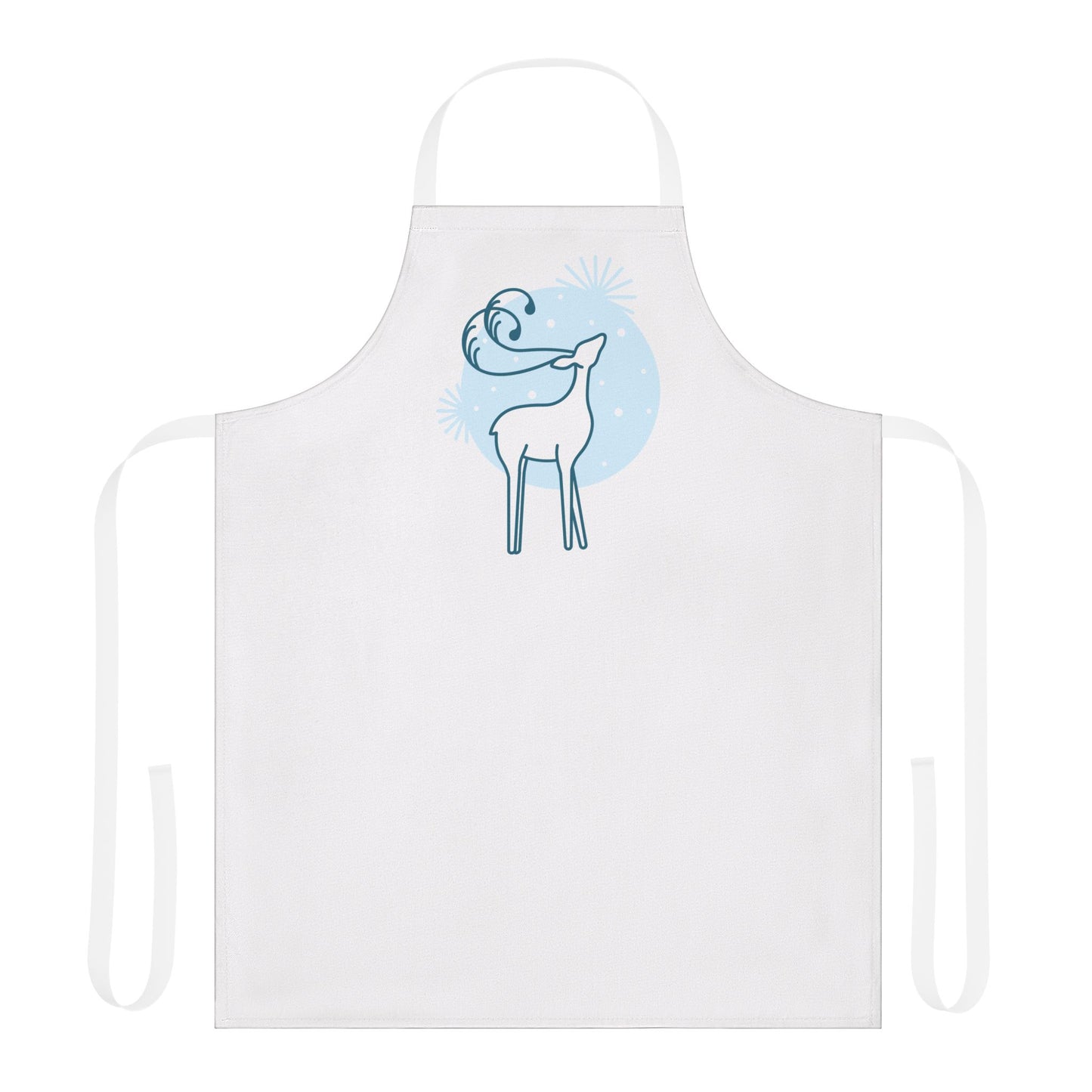 Reindeer Apron, White