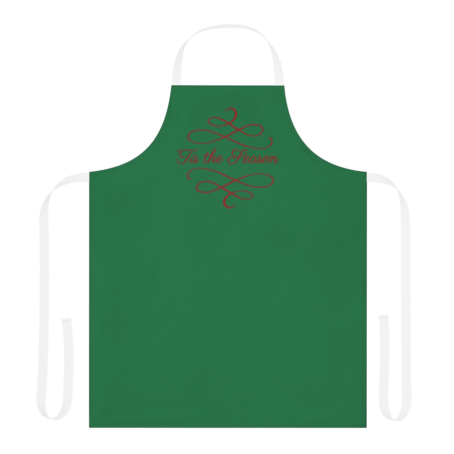 "'Tis the Season" Apron, Dark Green