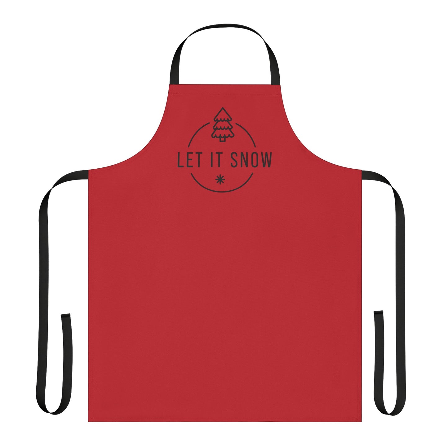 "Let it Snow" Apron, Dark Red