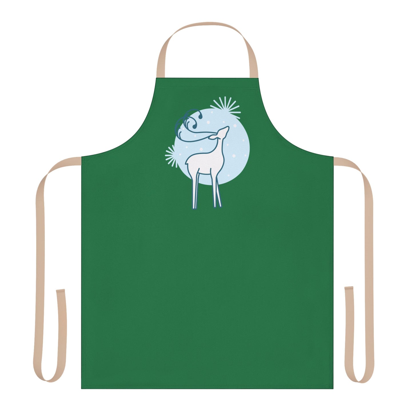 Reindeer Apron, Dark Green